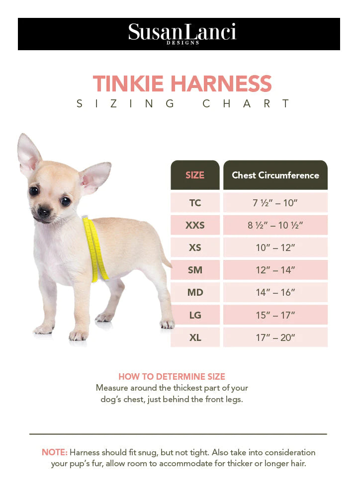 Tiffi's Gift Tinkie Harness With Aurora Borealis Emerald-