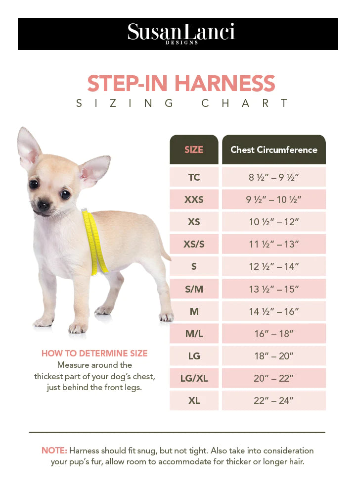 Puppy Pink Big Bow Step In Harness-