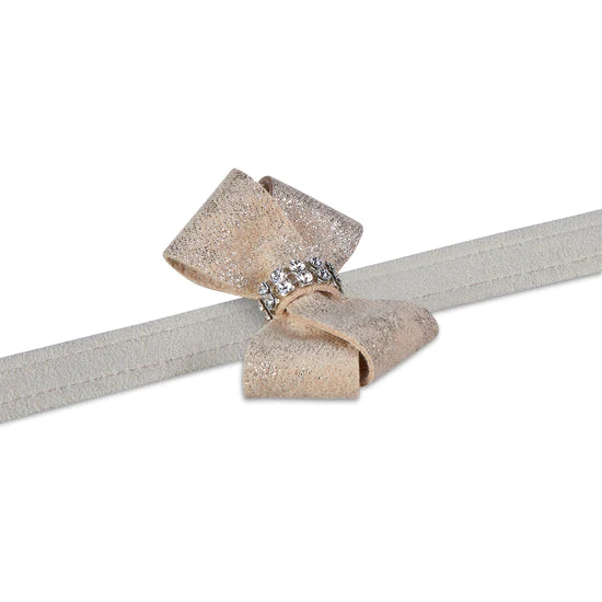 Champagne Glitzerati Nouveau Bow Leash-