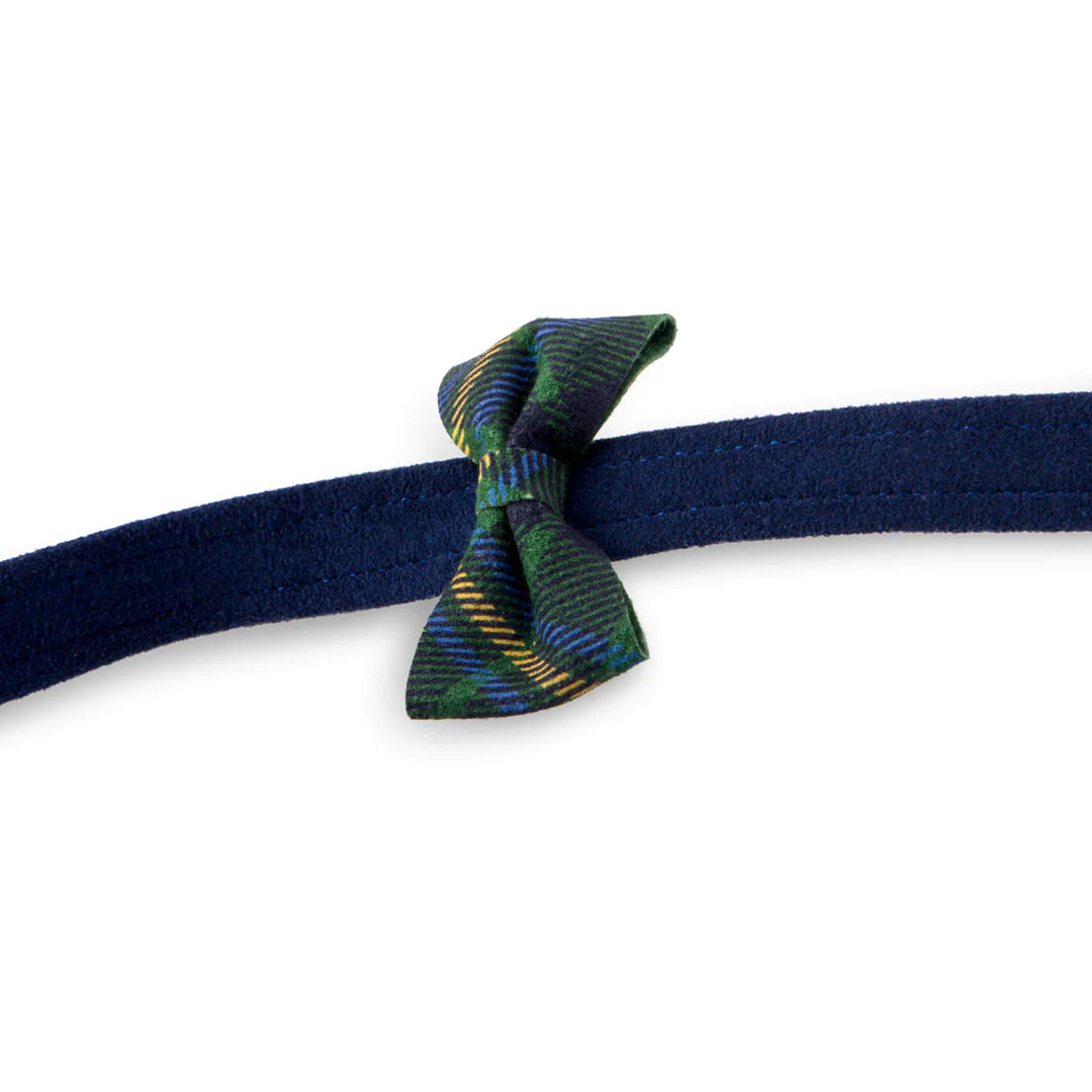 Scotty Forest Plaid Bow Tie Leash-