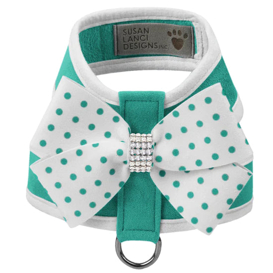 Bimini Polka Dot Nouveau Bow Tinkie Harness with White Trim-