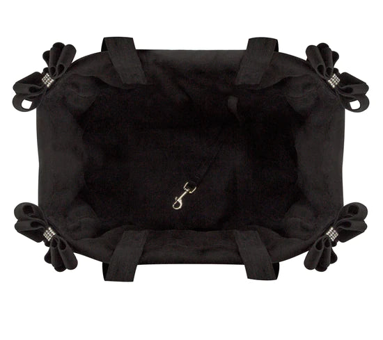 Black Double Nouveau Bow Luxury Carrier-1-Black-