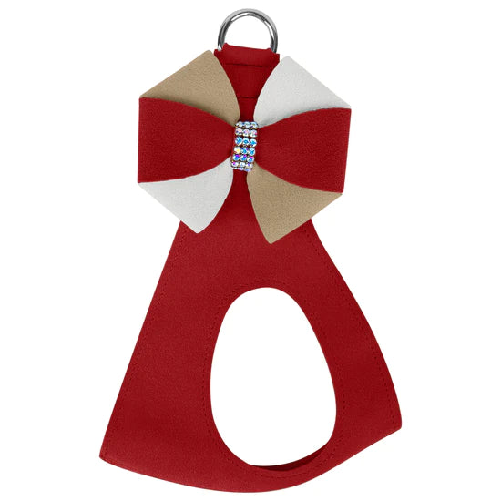 Game Day Glam Red & Sahara Pinwheel Bow Step In Harness-TC-Red-