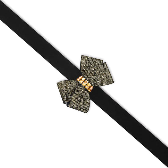 Black Glitzerati Nouveau Bow Leash-