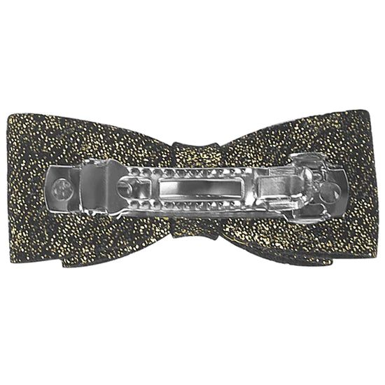 Black Glitzerati Gold Giltmore Hair Bow-