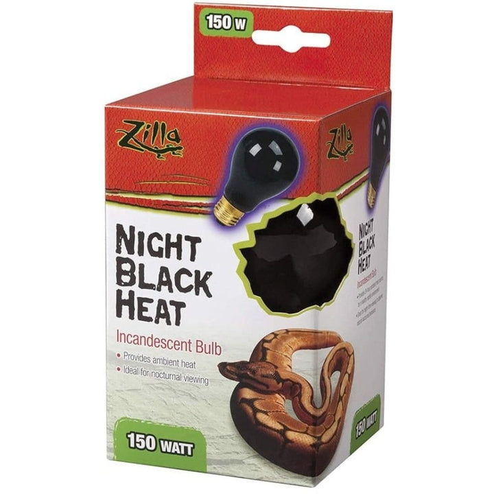 Zilla Night Time Black Light Incandescent Heat Bulb - 150 Watts-