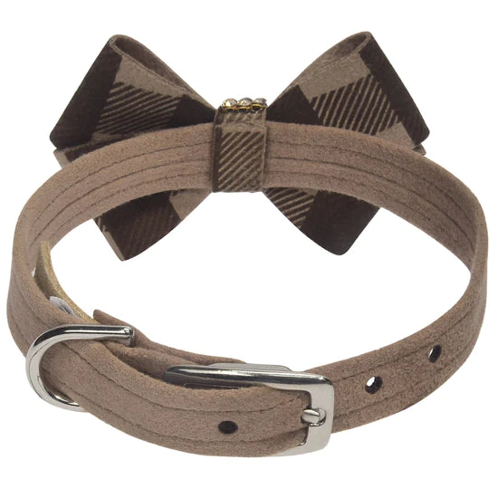 Fawn Gingham Nouveau Bow Collar-