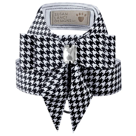 Houndstooth Double Tail Bow Tinkie Harness-