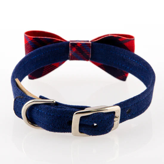 Scotty Chestnut Plaid Bow Tie Collar-