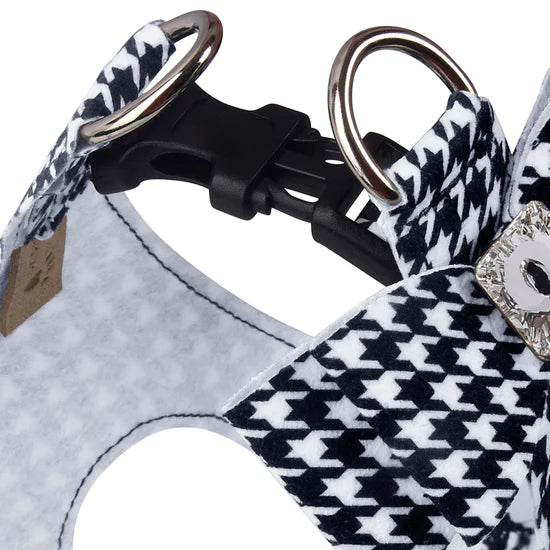 Houndstooth Big Bow Step In Harness-