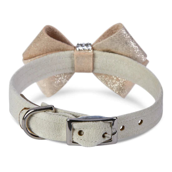 Champagne Glitzerati Nouveau Bow Collar-