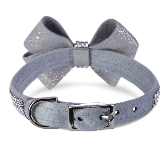 Platinum Glitzerati Nouveau Bow 3 Row Giltmore Collar-