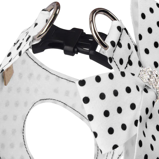 Polka Dot Nouveau Bow Step In Harness-