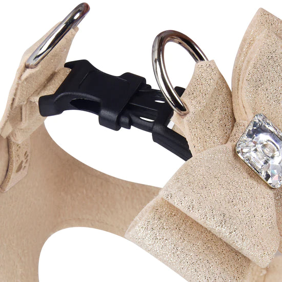 Champagne Glitzerati Big Bow Step in Harness-