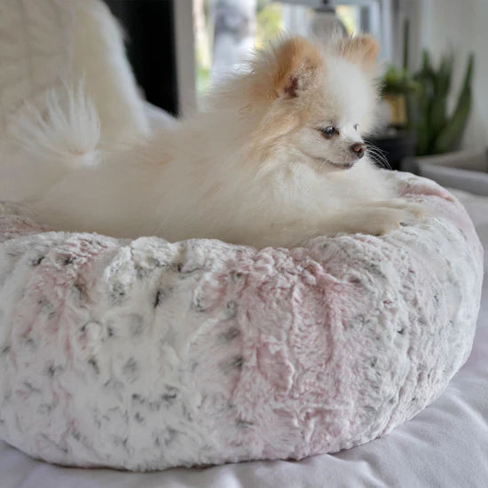 Pink Soft Snow Leopard Bed-