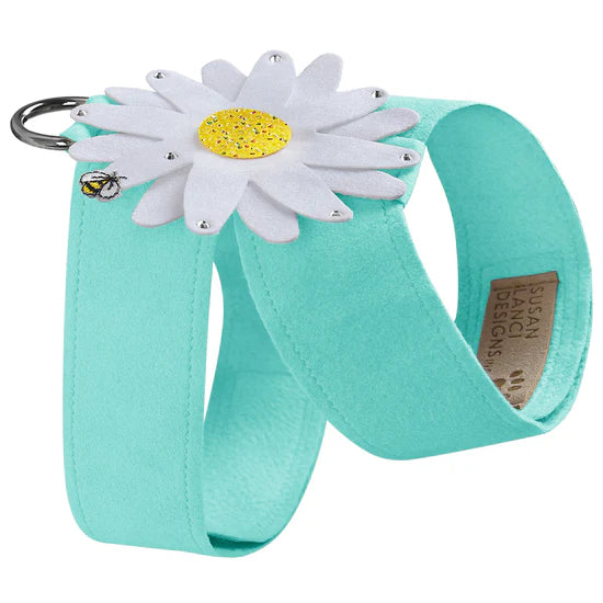 Large Daisy with AB Crystal Stellar Center Tinkie Harness-TC-Tiffi Blue-