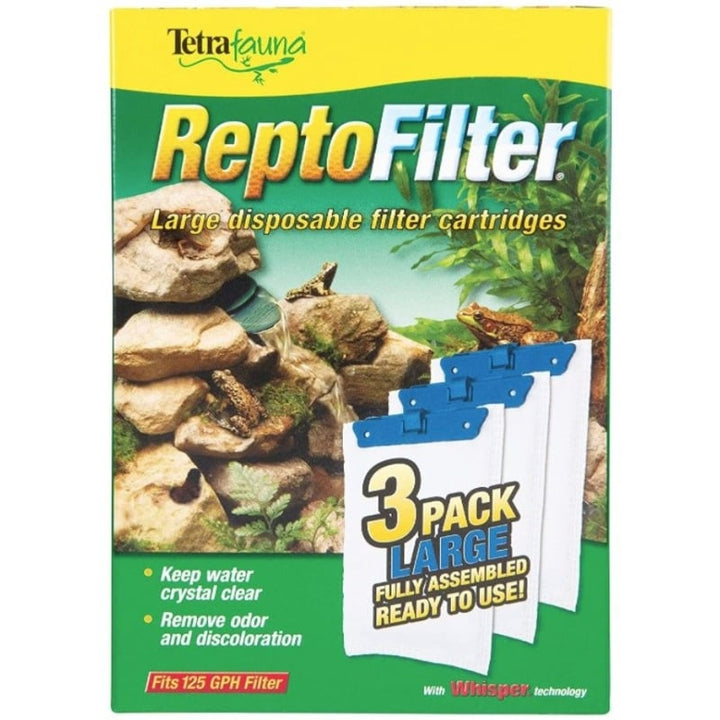 Tetrafauna ReptoFilter Disposable Filter Cartridges - Large - 125 GPH (3 Pack)-