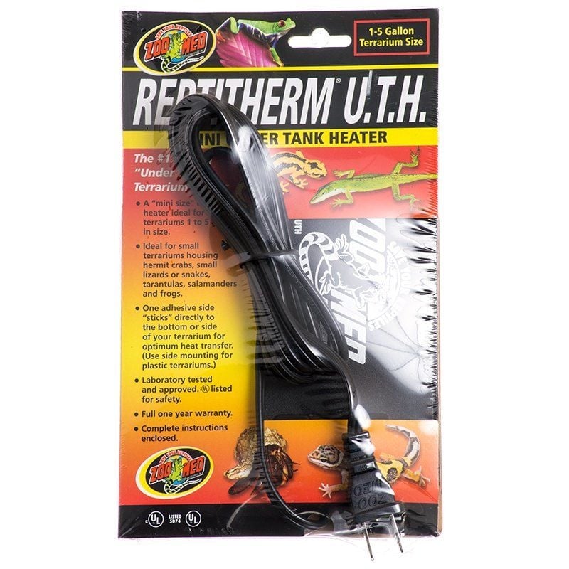 Zoo Med Repti Therm Under Tank Reptile Heater - 4 Watts - 5" Long x 4" Wide (up to 5 Gallons)-