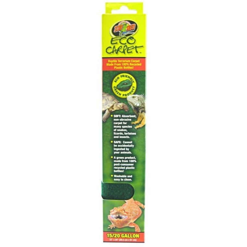 Zoo Med Eco Carpet Reptile Carpet - Green - 15-20 Gallon (12" x 24")-