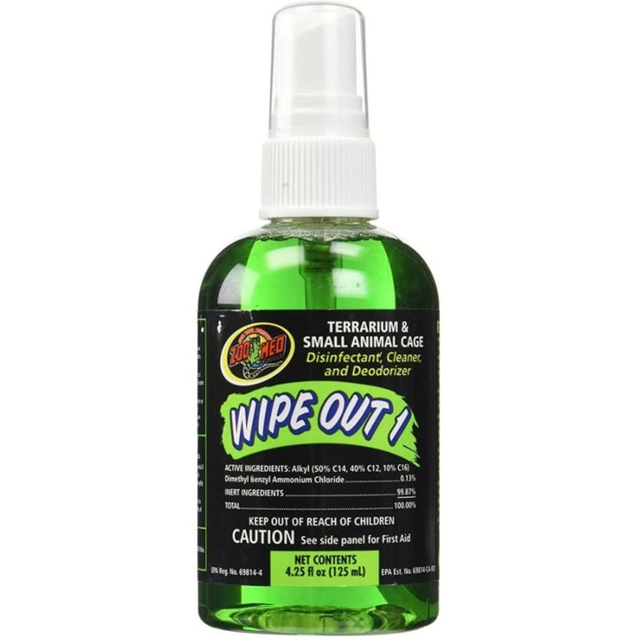 Zoo Med Wipe Out 1 - Small Animal & Reptile Terrarium Cleaner - 4.25 oz-