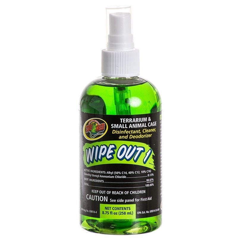 Zoo Med Wipe Out 1 - Small Animal & Reptile Terrarium Cleaner - 8.75 oz-