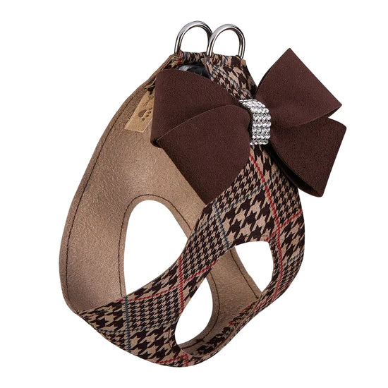 Chocolate Nouveau Bow Step In Harness-