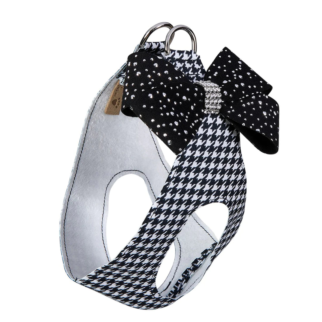 Silver Stardust Black Nouveau Bow Step In Harness-