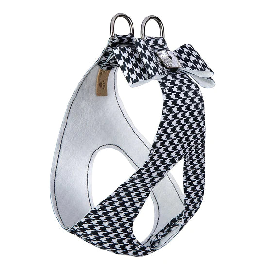 Houndstooth Big Bow Step In Harness-