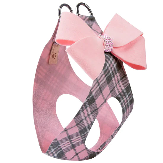 Puppy Pink Nouveau Bow with Pink Giltmore Step In Harness-