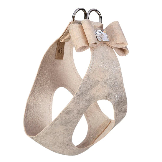 Champagne Glitzerati Big Bow Step in Harness-