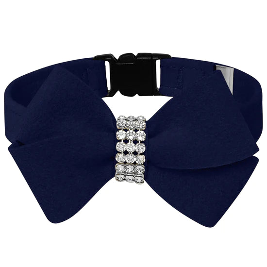 Nouveau Bow 1/2" Breakaway Cat Collar-6"-Indigo-