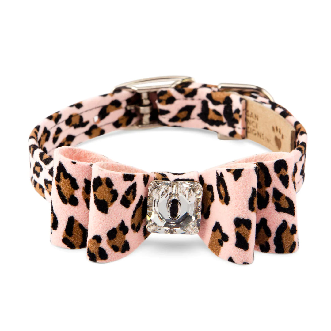 Cheetah Couture Big Bow Collar-TC-Pink Cheetah-