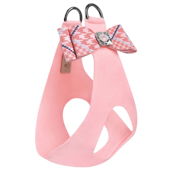 PeachesNCream Glen Houndstooth Big Bow Step In Harness-