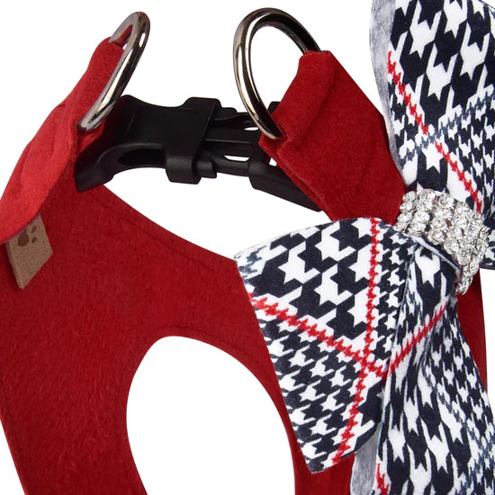 Classic Glen Houndstooth Nouveau Bow Step In Harness-