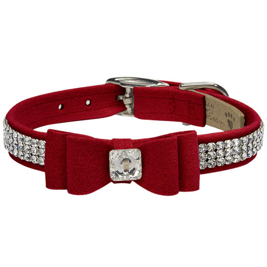 Big Bow 3 Row Giltmore Collar-TC-Red-