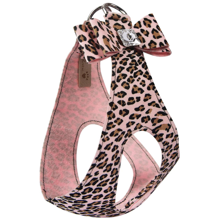 Cheetah Couture Big Bow Step In Harness-TC-Pink Cheetah-