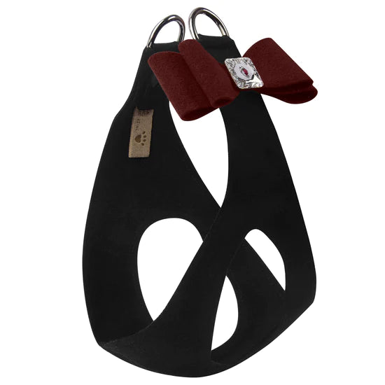 Burgundy Big Bow Step In Harness-