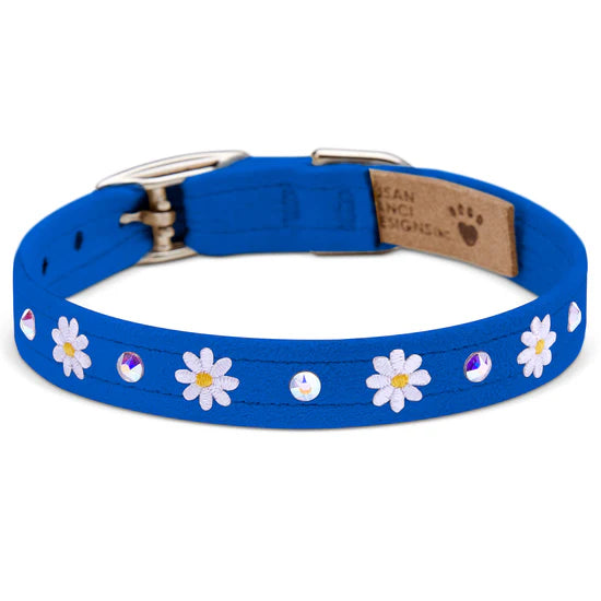 Small Daisy 1/2" Collar-TC-Royal Blue-