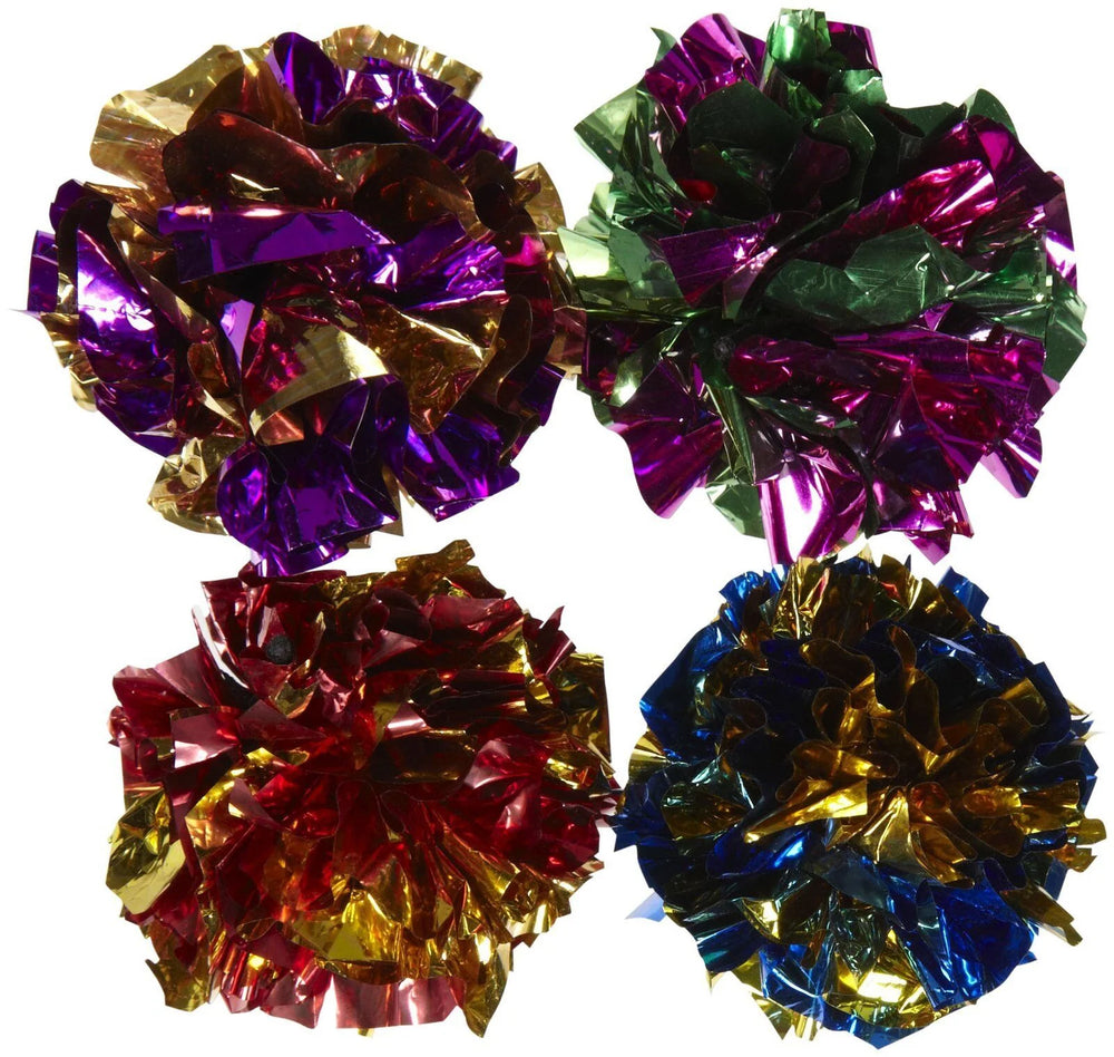 Spot Mylar Ball Cat Toy Multi-Color 1.5 in 4 Pack-