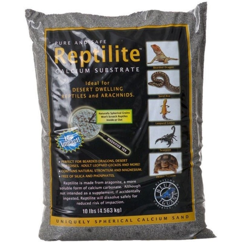 Blue Iguana Reptilite Calcium Substrate for Reptiles - Smokey Sands - 40 lbs - (4 x 10 lb Bags)-