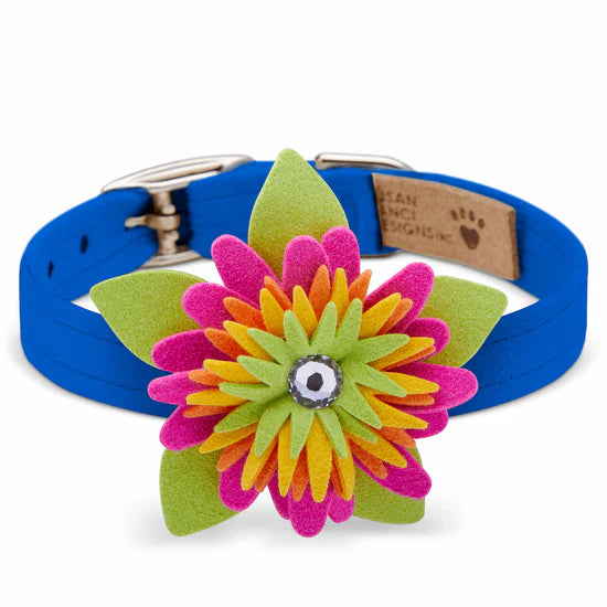 Island Flower Collar-TC-Royal Blue-