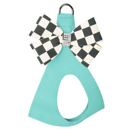 Windsor Check Nouveau Bow Step In Harness-Pretty Pastels-TC-Tiffi Blue-