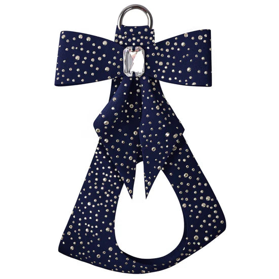 Silver Stardust Tail Bow Step In Harness-Classic Neutrals-TC-Indigo-