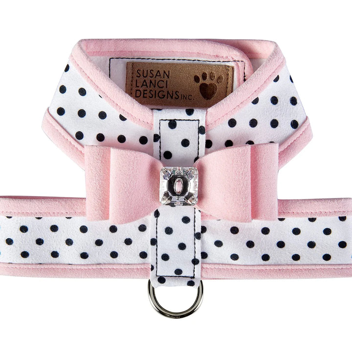 Puppy Pink Big Bow Tinkie Harness with Puppy Pink Trim-