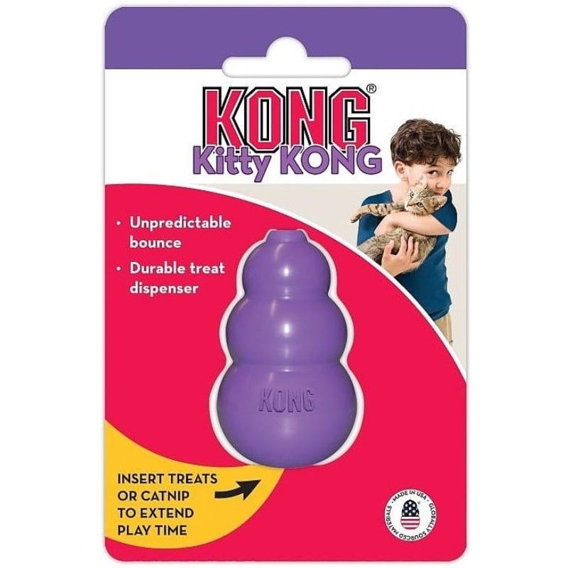 Kitty KONG Treat Dispensing Cat Toy - 1 Pack - (1.5in. Diameter x 2in. High)-