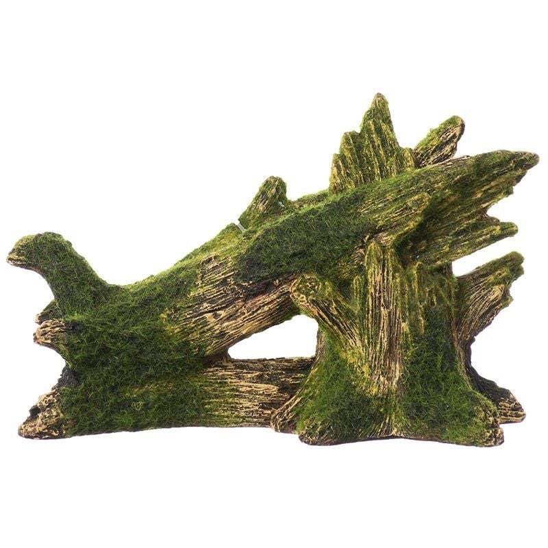 Exotic Environments Fallen Moss Covered Tree - 8"L x 3.5"W x 5"H-