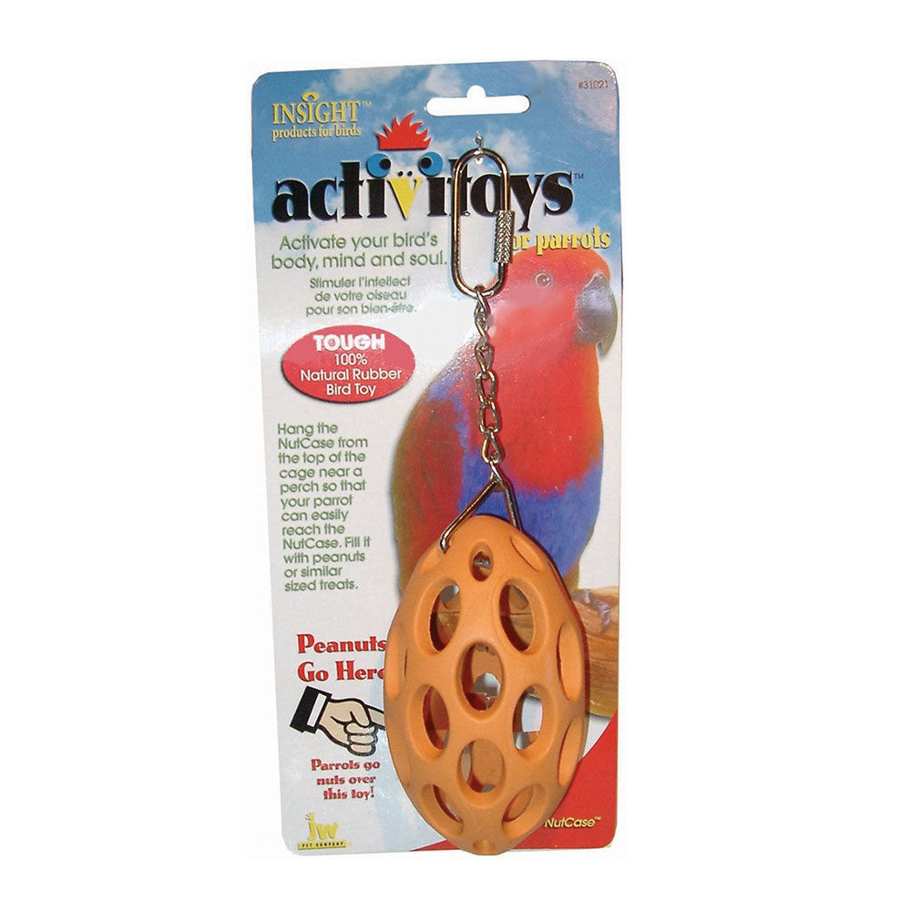 JW Pet ActiviToy Nutcase Bird Toy Orange/Silver 1ea/LG-