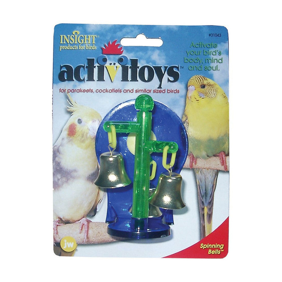 JW Pet ActiviToy Spinning Bells Bird Toy Assorted 1ea/SM/MD-