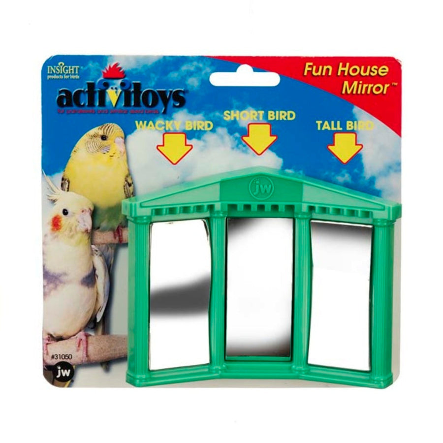 JW Pet ActiviToy Fun House Mirror Bird Toy Multi-Color 1ea/SM/MD-
