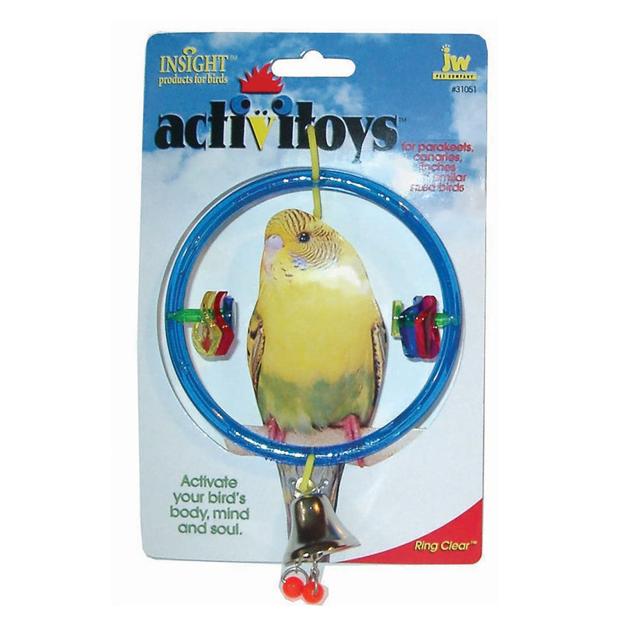 JW Pet ActiviToy Ring Clear Bird Toy Multi-Color 1ea/SM/MD-